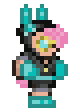 Size: 80x112 | Tagged: safe, artist:zeka10000, derpibooru import, fluttershy, human, animated, clothes, cosplay, costume, crossover, dangerous mission outfit, fake ears, fake tail, gif, glasses, gloves, goggles, hoodie, image, pixel art, shorts, solo, terraria, walking