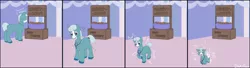 Size: 1980x539 | Tagged: safe, artist:binkryroom, derpibooru import, horse, age regression, commission, cookie, cute, diaper, food, happy, image, looking at you, magic, png, solo, transformation, ych result