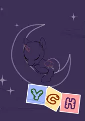 Size: 705x999 | Tagged: safe, artist:binkyroom, derpibooru import, pony, commission, cute, female, filly, foal, image, moon, png, sky, sleeping, solo, your character here