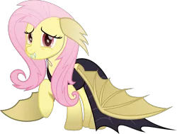 Size: 3760x2848 | Tagged: safe, artist:lincolnbrewsterfan, derpibooru import, fluttershy, bat pony, pegasus, my little pony: the movie, scare master, .svg available, bat ears, bat wings, black dress, clothes, cosplay, costume, cute, dress, fake ears, fake wings, female, floppy ears, flutterbat, flutterbat costume, image, inkscape, inverted mouth, looking at you, messy mane, messy tail, movie accurate, nightmare night costume, png, race swap, raised hoof, red eyes, shyabates, shyabetes, simple background, smiling, smiling at you, spread wings, tail, transparent background, vector, wings, wings down