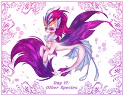 Size: 1775x1375 | Tagged: safe, artist:rainbowmoon2512, derpibooru import, queen novo, merpony, seapony (g4), my little pony: the movie, bubble, collar, colored pupils, crown, cute, digital art, dorsal fin, eyelashes, female, fin wings, fins, fish tail, flowing tail, image, jewelry, jpeg, lidded eyes, looking at you, purple eyes, purple mane, purple wings, regalia, simple background, smiling, smiling at you, solo, tail, underwater, water, wings