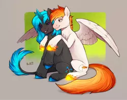 Size: 2048x1624 | Tagged: safe, artist:birdoffnorth, derpibooru import, oc, unofficial characters only, pegasus, pony, unicorn, image, jpeg