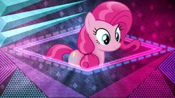 Size: 3840x2160 | Tagged: safe, artist:anime-equestria, artist:laszlvfx, derpibooru import, edit, pinkie pie, pony, alternate hairstyle, image, png, solo, wallpaper, wallpaper edit