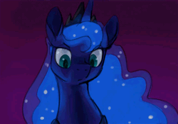 Size: 856x600 | Tagged: safe, artist:equum_amici, derpibooru import, princess luna, alicorn, pony, absurd file size, absurd gif size, animated, cinemagraph, ethereal mane, female, gif, image, looking at you, mare, solo