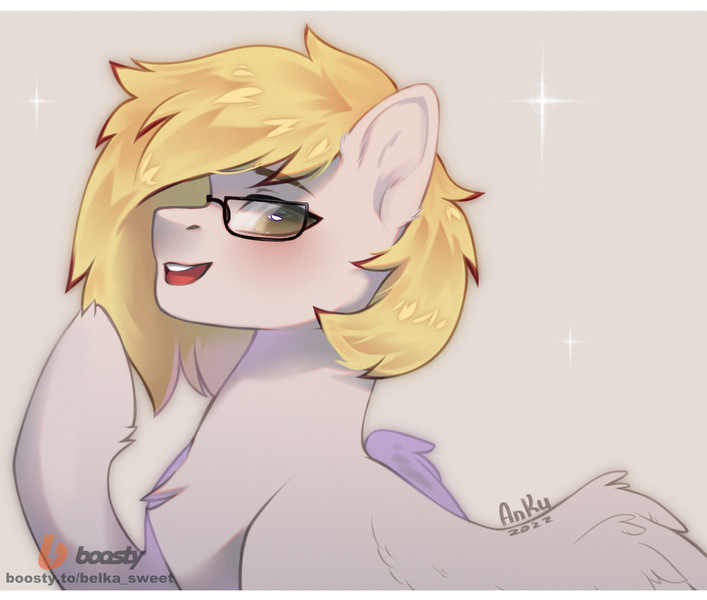 Size: 2356x2000 | Tagged: safe, artist:anku, derpibooru import, oc, oc:ludwig von leeb, fluffy pony, pegasus, pony, glasses, image, jpeg, male, open mouth, pony oc, pony only, simple background, solo, solo male