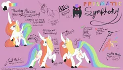 Size: 3500x2000 | Tagged: safe, artist:veesocks, derpibooru import, oc, oc:blacklight flash, unofficial characters only, pegasus, pony, unicorn, horn, image, impossibly large horn, jpeg, large horn, reference sheet