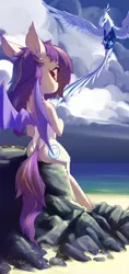 Size: 1595x3371 | Tagged: safe, artist:blue ink, derpibooru import, oc, oc:sunset cloudy, bat pony, image, png, solo