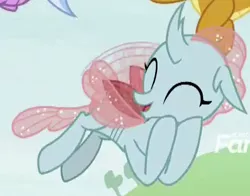 Size: 578x453 | Tagged: safe, derpibooru import, screencap, ocellus, silverstream, smolder, changedling, changeling, dragon, hippogriff, school raze, season 8, spoiler:s08, changeling wings, cropped, cute, diaocelles, discovery family, discovery family logo, dragoness, eyes closed, female, flapping wings, flying, image, logo, offscreen character, open mouth, open smile, png, smiling, solo focus, trio, trio female, wings