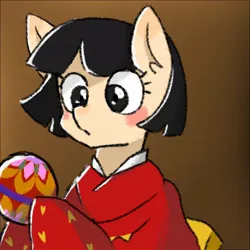 Size: 1280x1280 | Tagged: safe, artist:metaruscarlet, derpibooru import, kimono, oc, oc:hanako, unofficial characters only, pony, female, image, jpeg, solo