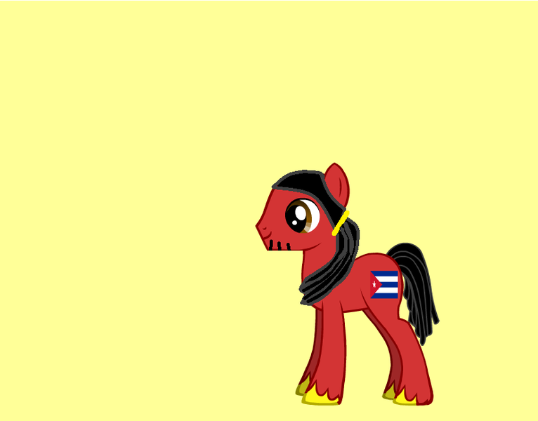 Size: 830x650 | Tagged: safe, artist:nogirl70, derpibooru import, ponified, pony, cuba, image, male, nation ponies, png, simple background, solo, yellow background