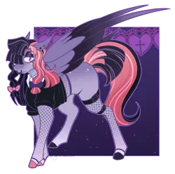 Size: 1228x1219 | Tagged: safe, artist:catboycrimez, derpibooru import, oc, pegasus, pony, clothes, female, image, magical lesbian spawn, mare, offspring, parent:inky rose, parent:songbird serenade, png, shirt, solo