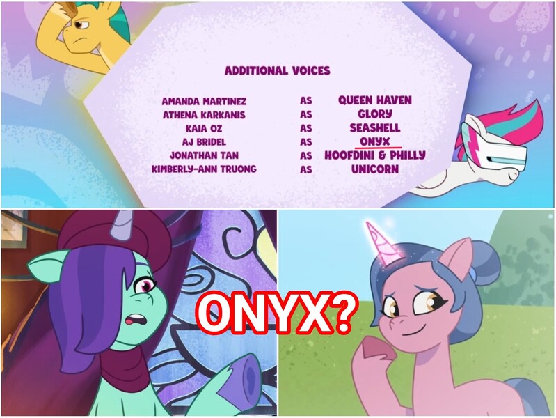 Size: 1992x1496 | Tagged: safe, derpibooru import, screencap, hitch trailblazer, hoofdini, onyx, queen haven, zipp storm, my little pony: tell your tale, spoiler:tyts01e20, aj bridel, amanda martinez, athena karkanis, credits, g5, glory (g5), image, jonathan tan, jpeg, kaia oz, kimberly-ann truong, one trick pony (episode), seashell (g5)