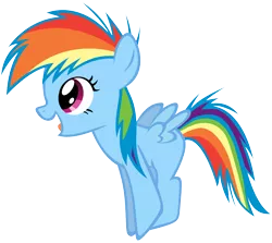 Size: 4000x3575 | Tagged: safe, artist:brainchildeats, derpibooru import, rainbow dash, pony, cute, dashabetes, female, filly, filly rainbow dash, horses doing horse things, image, png, pronking, simple background, transparent background, younger