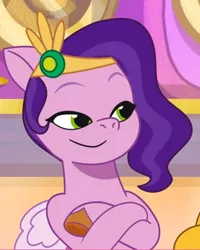 Size: 1095x1367 | Tagged: safe, derpibooru import, screencap, pipp petals, mane melody, my little pony: tell your tale, spoiler:g5, spoiler:my little pony: tell your tale, spoiler:tyts01e05, cropped, g5, image, jpeg, solo focus