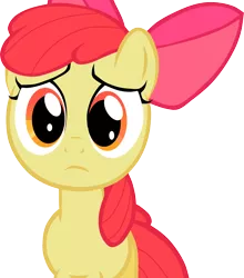 Size: 2000x2275 | Tagged: safe, artist:echoes111, derpibooru import, apple bloom, earth pony, pony, adorabloom, apple bloom's bow, bow, cute, female, filly, foal, frown, hair bow, image, looking at you, png, sad, sadorable, simple background, solo, transparent background, vector