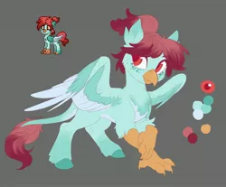 Size: 3769x3116 | Tagged: safe, artist:helemaranth, derpibooru import, oc, unofficial characters only, gryphon, pony, pony town, griffon oc, image, jpeg, solo