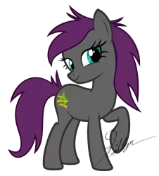 Size: 5000x5529 | Tagged: safe, artist:kaitykat117, derpibooru import, oc, oc:dramatic flaire(kaitykat), unofficial characters only, changeling, earth pony, eyelashes, feminine stallion, gray coat, half changeling, image, long hair, long hair male, png, raised hoof, simple background, smiling, solo, transparent background