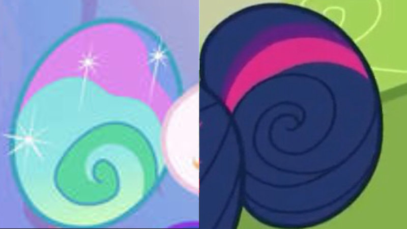 Size: 1280x720 | Tagged: safe, derpibooru import, edit, edited screencap, screencap, princess celestia, sci-twi, twilight sparkle, alicorn, between dark and dawn, equestria girls, close-up, coincidence i think not, comparison, female, focus, hair, hair bun, image, jpeg, tail, tail bun