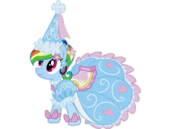 Size: 640x480 | Tagged: safe, derpibooru import, edit, vector edit, rainbow dash, bow, clothes, dress, ear piercing, flower, flower in hair, froufrou glittery lacy outfit, happy, hat, hennin, image, jewelry, necklace, piercing, png, princess, princess rainbow dash, rainbow dash always dresses in style, rainbow dash is best facemaker, simple background, smiling, transparent background, vector