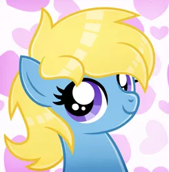 Size: 600x613 | Tagged: safe, artist:jennieoo, derpibooru import, oc, oc:cream, earth pony, pony, bust, female, filly, foal, icon, image, looking at you, png, portrait, simple background, smiling, solo, vector