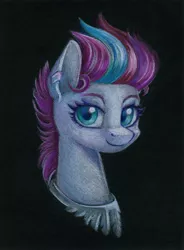 Size: 861x1173 | Tagged: safe, artist:maytee, derpibooru import, zipp storm, pegasus, pony, bust, colored pencil drawing, g5, image, jpeg, portrait, solo, traditional art