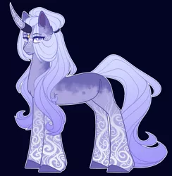 Size: 1267x1300 | Tagged: safe, artist:purplegrim40, derpibooru import, oc, unofficial characters only, pony, unicorn, colored hooves, dark background, female, horn, horn ring, image, jewelry, magical lesbian spawn, mare, offspring, parent:fluttershy, parent:twilight sparkle, parents:twishy, png, ring, solo, tattoo, unicorn oc