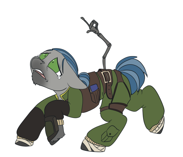 Size: 3500x3000 | Tagged: safe, artist:brainiac, derpibooru import, oc, oc:outlook grim, earth pony, pony, fallout equestria, fallout equestria:all things unequal (pathfinder), image, male, png, simple background, solo, stallion, transparent background