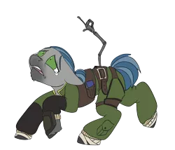 Size: 3500x3000 | Tagged: safe, artist:brainiac, derpibooru import, oc, oc:outlook grim, earth pony, pony, fallout equestria, fallout equestria:all things unequal (pathfinder), image, male, png, simple background, solo, stallion, transparent background