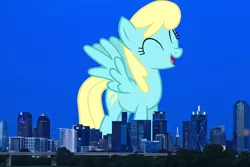 Size: 2048x1365 | Tagged: safe, artist:the-bitterman, artist:thegiantponyfan, derpibooru import, sassaflash, pegasus, pony, background pony, city, dallas, female, giant pegasus, giant pony, giantess, highrise ponies, image, irl, macro, mare, mega giant, night, photo, png, ponies in real life, solo, texas