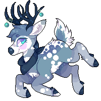 Size: 200x200 | Tagged: safe, artist:tookiut, derpibooru import, oc, unofficial characters only, deer, animated, antlers, deer oc, image, neckerchief, non-pony oc, pixel art, png, simple background, smiling, transparent background