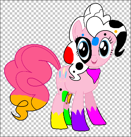 Size: 440x458 | Tagged: safe, derpibooru import, pinkie pie, earth pony, pony, 101 dalmatians, clothes, colored hooves, image, png, scarf, spots, white mane