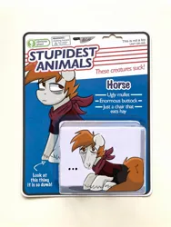 Size: 1154x1536 | Tagged: safe, artist:allicoot, derpibooru import, long face, oc, unofficial characters only, pony, ..., bags under eyes, clothes, image, jpeg, looking back, obvious plant, photoshop, solo, tired, toy