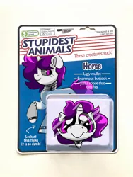 Size: 1154x1536 | Tagged: safe, artist:allicoot, derpibooru import, oc, unofficial characters only, pony, robot, unicorn, image, jpeg, looking at you, looking back, obvious plant, photoshop, smiling, solo, toy