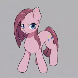 Size: 1654x1654 | Tagged: safe, artist:ayahana, derpibooru import, pinkie pie, earth pony, pony, female, gray background, image, jpeg, looking at you, mare, pinkamena diane pie, simple background, solo, teary eyes