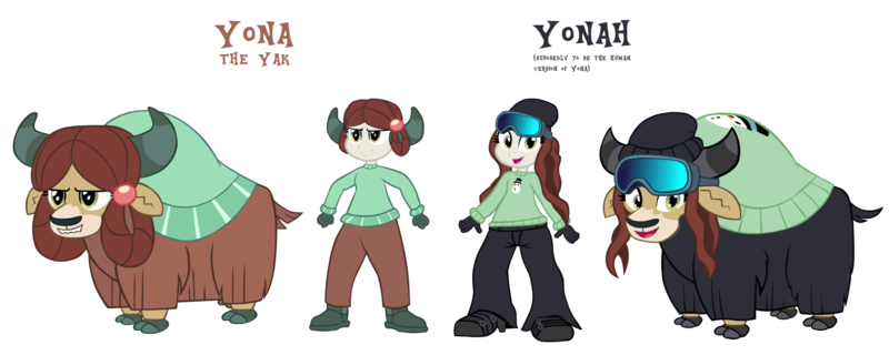 Size: 2000x800 | Tagged: safe, artist:tarkan809, derpibooru import, yona, human, yak, clothes, humanized, image, png, simple background, species swap, transparent background, vector, yakified, yonah