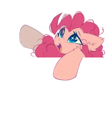 Size: 600x700 | Tagged: safe, artist:mirtash, derpibooru import, pinkie pie, earth pony, pony, ear fluff, fluffy, image, png, smiling, solo