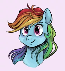 Size: 938x1029 | Tagged: safe, artist:smirk, derpibooru import, rainbow dash, bust, image, png, simple background, solo