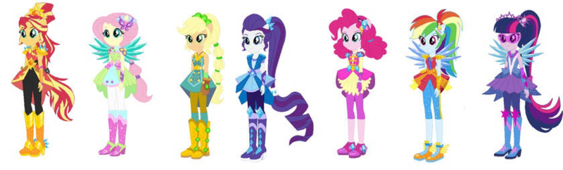 Size: 1259x381 | Tagged: safe, applejack, fluttershy, pinkie pie, rainbow dash, rarity, sci-twi, sunset shimmer, twilight sparkle, equestria girls, crystal guardian, humane five, humane seven, humane six, image, jpeg, solo