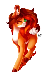 Size: 1300x1903 | Tagged: safe, artist:immagoddampony, artist:prettyshinegp, derpibooru import, oc, unofficial characters only, earth pony, pony, collaboration, ear fluff, earth pony oc, hoof polish, image, one eye closed, png, signature, simple background, solo, transparent background, wink