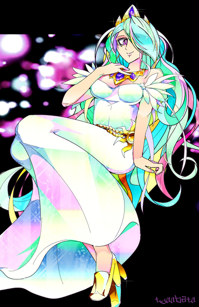 Size: 1200x1847 | Tagged: safe, artist:tyuubatu, derpibooru import, kotobukiya, princess celestia, human, clothes, crown, hair over one eye, humanized, image, jewelry, jpeg, kotobukiya princess celestia, regalia, shoes