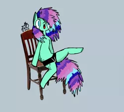 Size: 1280x1150 | Tagged: safe, artist:lavaghast, derpibooru import, oc, oc:buttery-doo, pegasus, chair, emo, hair over one eye, image, jpeg, pegasus oc, wings