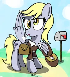 Size: 1100x1200 | Tagged: safe, artist:ebbysharp, derpibooru import, derpy hooves, pony, atg 2022, image, newbie artist training grounds, png, solo, wing hands, wings