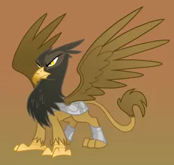 Size: 2800x2650 | Tagged: safe, artist:equestria-prevails, derpibooru import, oc, unofficial characters only, gryphon, gradient background, griffon oc, image, jpeg, solo, spread wings, wings