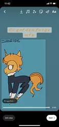 Size: 828x1792 | Tagged: safe, artist:enperry88, derpibooru import, oc, oc:golden forge, unofficial characters only, pony, unicorn, bedroom eyes, clothes, coat, horn, image, looking at you, male, png, pony oc, solo, solo male, stallion, stallion oc, unicorn oc