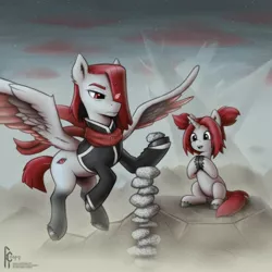 Size: 2500x2500 | Tagged: safe, artist:rcooper, derpibooru import, oc, unofficial characters only, pegasus, pony, unicorn, female, filly, foal, horn, image, jpeg, male, mare, pegasus oc, rock stacking, stallion, steven universe, unicorn oc, wings
