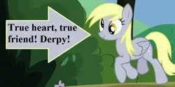 Size: 840x420 | Tagged: safe, derpibooru import, edit, edited screencap, screencap, derpy hooves, rock solid friendship, caption arrow, cropped, cute, derpabetes, image, lord of the rings, png, return of the king, text, tree
