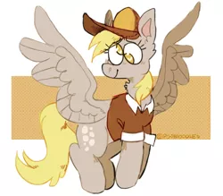Size: 500x438 | Tagged: safe, artist:ponydoodles, derpy hooves, pegasus, pony, clothes, female, flying, hat, heart eyes, image, mailmare, mare, png, simple background, smiling, solo, white background, wingding eyes, wings