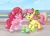 Size: 3478x2498 | Tagged: safe, artist:background basset, derpibooru import, posey (g5), earth pony, pegasus, pony, daisy (flower), duo, earth pony magic, female, flower, g5, image, magic, mare, png, poseywind, rearing, shipping fuel, spread wings, surprised, tongue out, windy (g5), wings