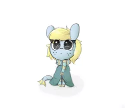 Size: 1256x1081 | Tagged: safe, artist:cherro, derpibooru import, oc, oc:flo, unofficial characters only, sea pony, cloak, clothes, image, png, scarf, simple background, solo, white background