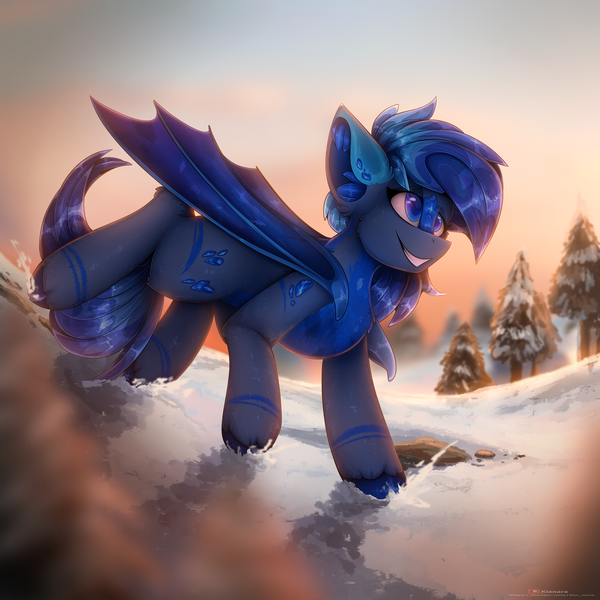 Size: 3000x3000 | Tagged: safe, artist:kianara, derpibooru import, pony, background pony, cute, image, png, smiling, snow